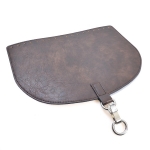 Oval Top Bag Cover with Metal Peg Lock, Elegand, 28cm. (ΒΑ000086) Color Καφέ / Brown